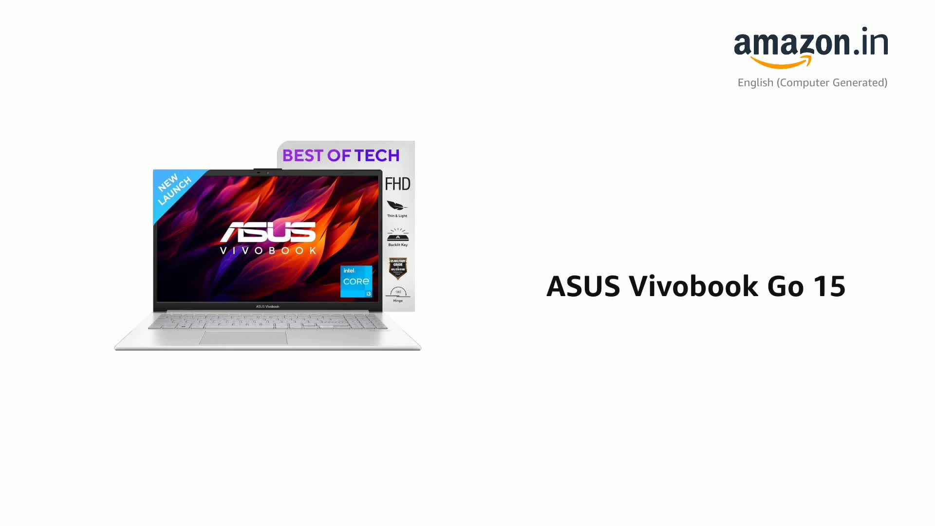 ASUS Vivobook Go 15 (2023), Intel Core i3-N305, 15.6