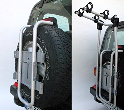 PORTABICI 2 BICI POSTERIORE 'STELVIO' PER 4X4 C/BRACCETTI DIAM.30 IN ALLUMINIO