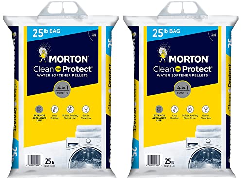 Morton Clean and Protect Water Softener Pellets 25 lb Easy-Lift Size - Two Bags Morton Clean and Protect Water Softener Pellets 25 lb Easy-Lift Size - Two Bags