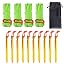 C - 10 Gold Pegs & 4 Fluorescent Green Cords - Φ4mm