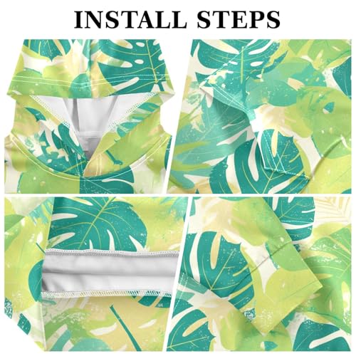 KLL Leaves Monstera Blots Toddlers and Boys' Sweatshirts Sweater Long Sleeve Pullover Hoodies Kangaroo Pocket3