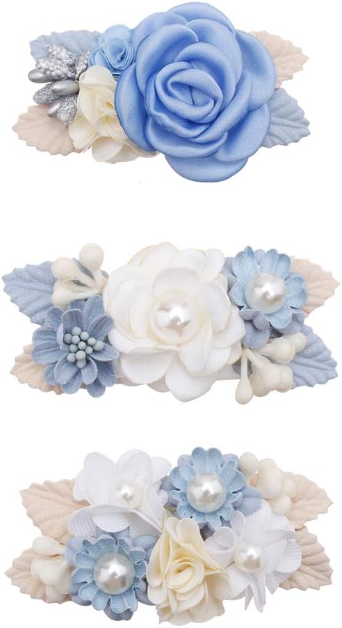 Flower Hair Clip for Baby Girl, Lightweight Hair Bow with Boutique Fully Lined Alligator Clip for Toddler Teens Gifts