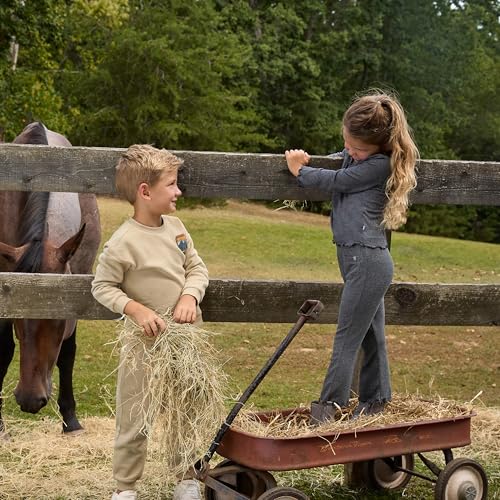 Image of Modern Moments by Gerber Baby Girls' Ruffle Collar Top and Flare Pant Set