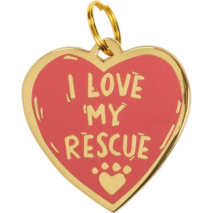Primitives by Kathy Collar Charm - I Love My Rescue