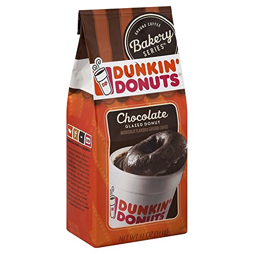 Dunkin' Donuts Bakery Series Chocolate Glazed Donut Flavored Ground Coffee, 11 Ounces