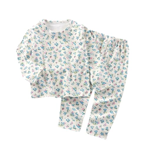 Kids Boys Girls 2PCS Soft 𝐏ajamas Sets Unisex Soft Long Sleeve Cartoon Print Pullover Tops+Pants 𝐒leepwear Outfits