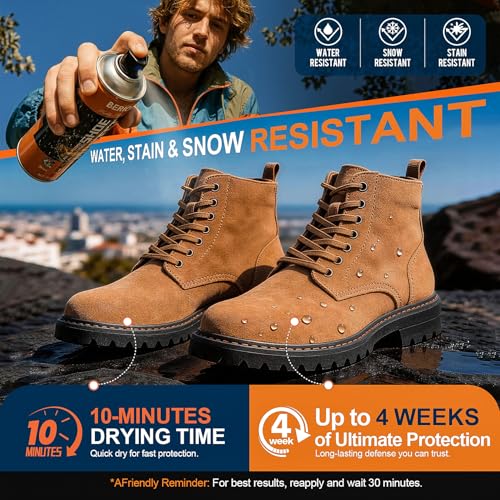 Image of Protect Shoe Protector Spray - Rain & Stain Water Repellent - Waterproofing Spray for Leather Suede Hats 6.76 OZ