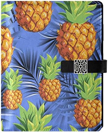 RunningBear Leather Journal Notebook - Pineapples Travel Journal Writing Notebook Binder with Pockets Daily Planner Diary Book for Office School Business