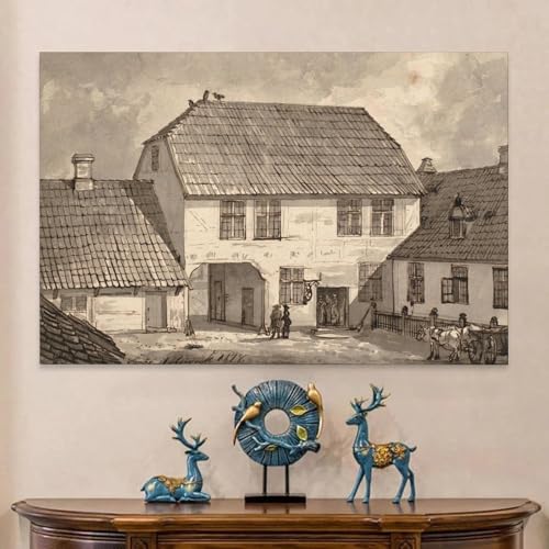 Œuvre d'art traditionnelle J.C. Dahl pour mur vide de chambre