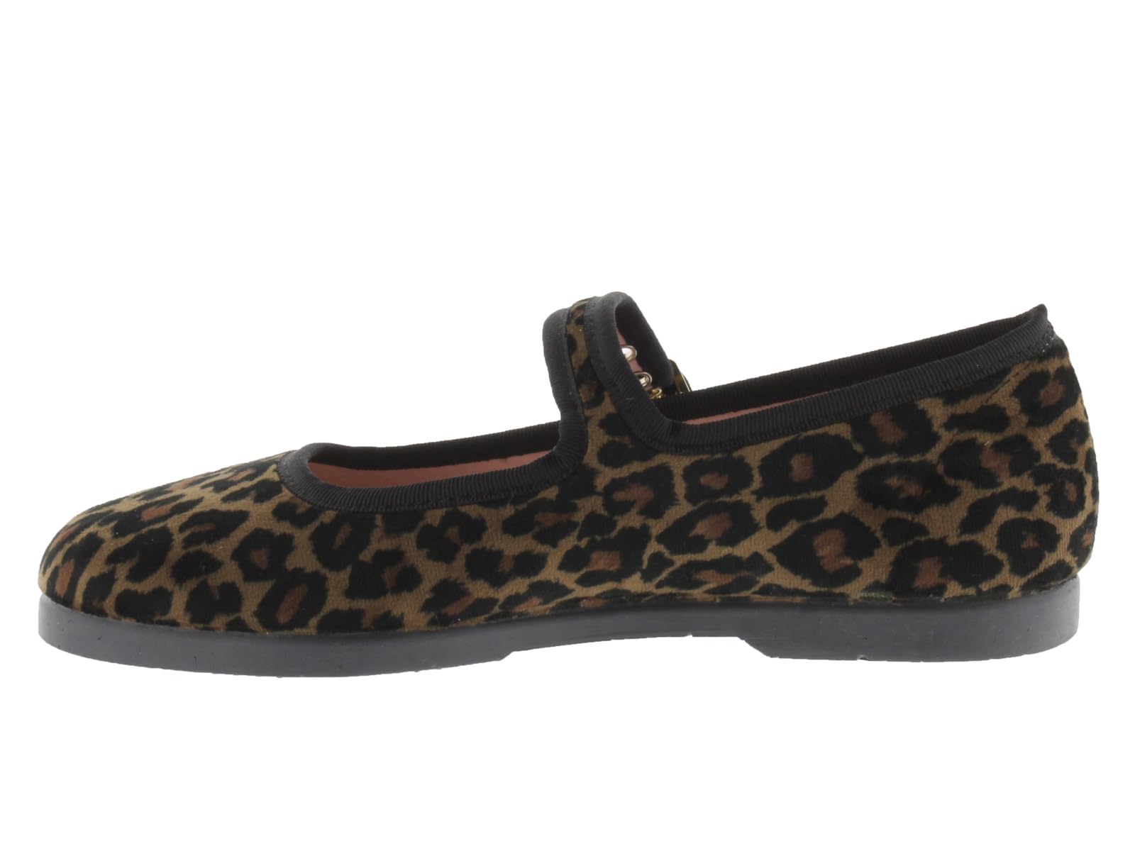 victoria Bailarinas Gong Fu 1080117 | Terciopelo Animal Print & Ribete Al Tono & Hebilla para Niña