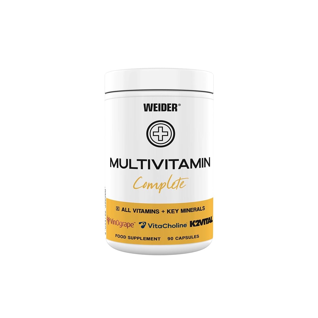 Weider - Multivitamin Complete - 13 Vitamine, Mineralstoffe und Pflanzenextrakte - Mit Vitamin D3, Vitamin C - Immunsystem stärken - 90 Kapseln