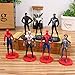 YongEnShang 7 Pieces Mini Superheroes Action Figures,Spide Toy Sets to Kids Gift,Cake Decoration Toys