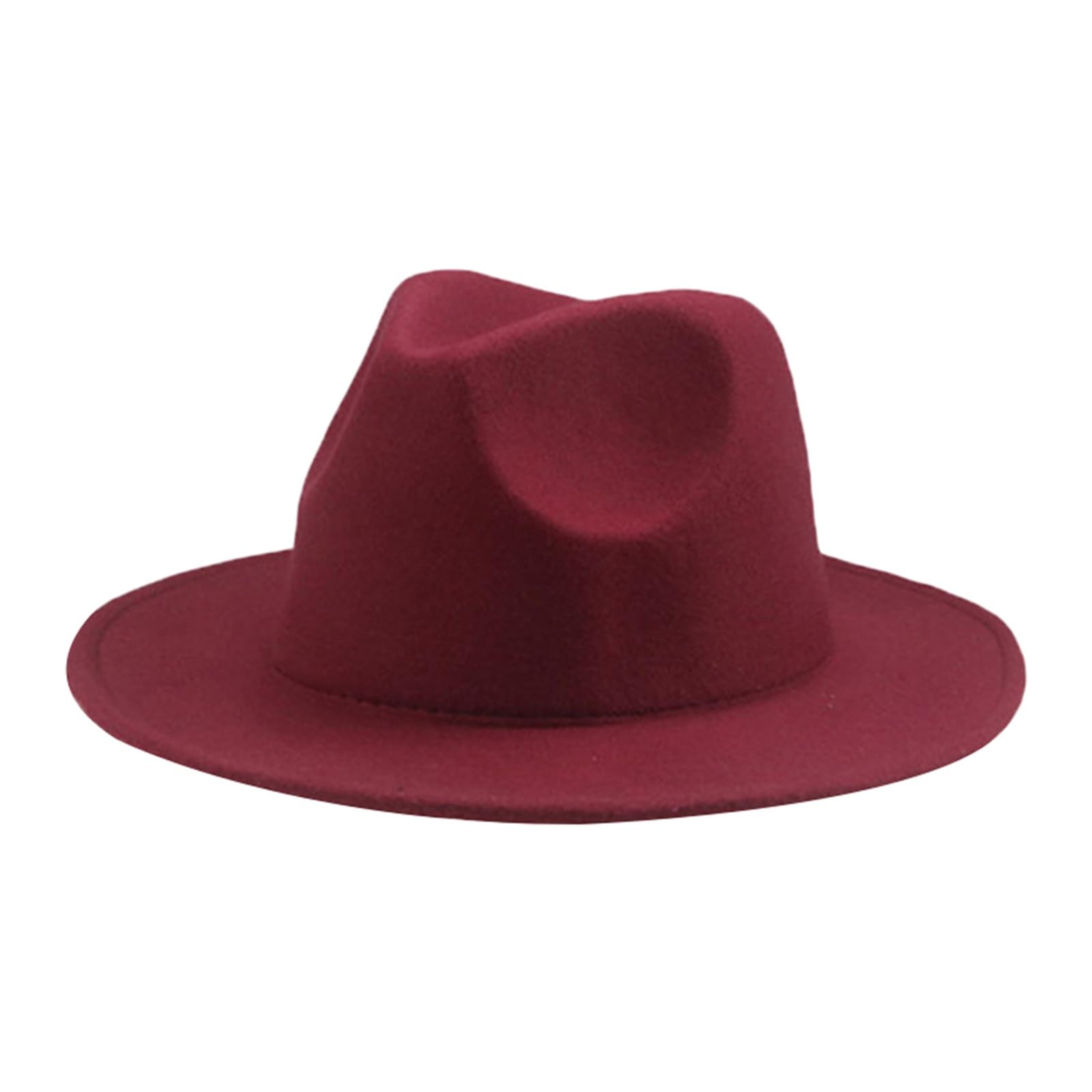 Unisex Kids Fedora Hat Children Jazz Hats Classic Wide Brim Panama Dress Hat for Boys Girls Holiday Party Accessories (Fuchsia, 4-10 Years) โ image 1