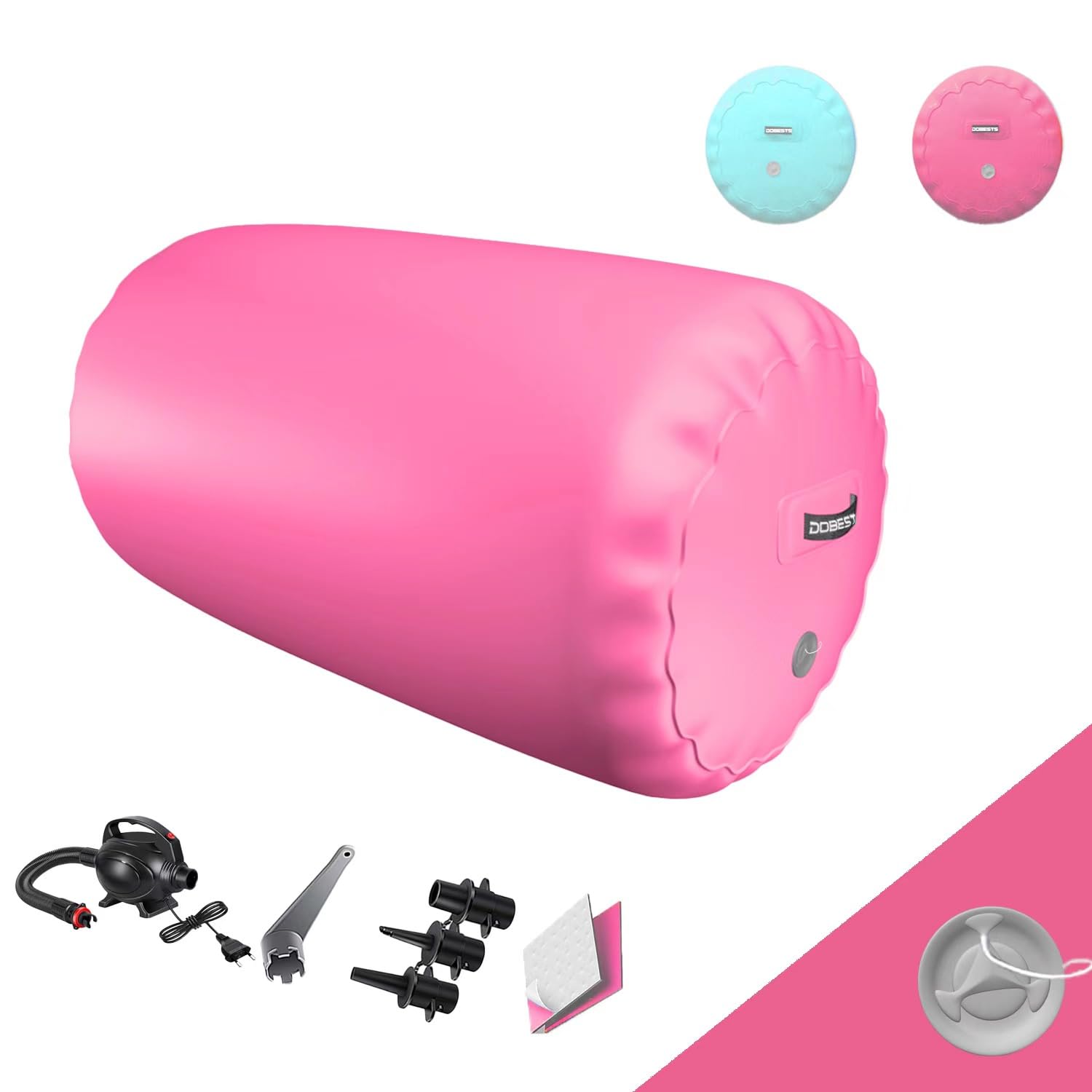 Air Tracking Mat - Tappetino da ginnastica, altezza 10-20 cm, gonfiabile, misura 2/3/4/5/6/7/8 m, con pompa ad aria elettrica