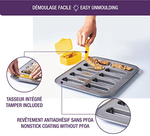 Mastrad F40860 Set voor mueslirialstangen met 10 putjes + meetinstrument met een lus + 2 transportdozen + recept met… - Afbeelding 3