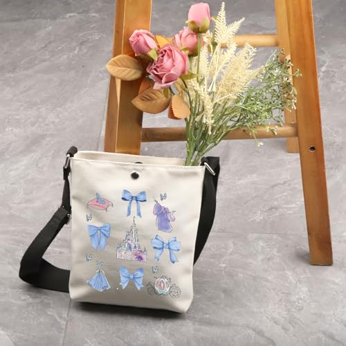 VAMSII Fairy Tale Princess Merch Princess Castle Crossbody Bag for Friend Sister Glass Slipper Gift Movie Fans Gift4