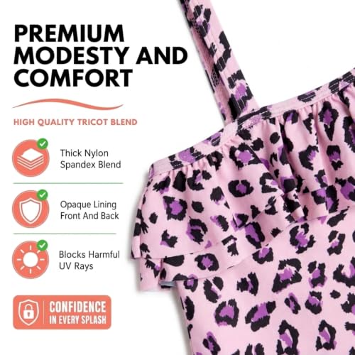 Image of Kanu Surf Girls Morgan Floral Ruffle 1-Shoulder 1-piece Swimsuit