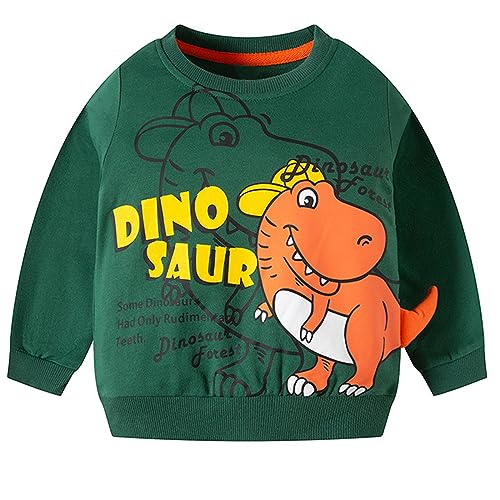 Pull à manches longues pour garçons motif dinosaure tricoté chaud - 3