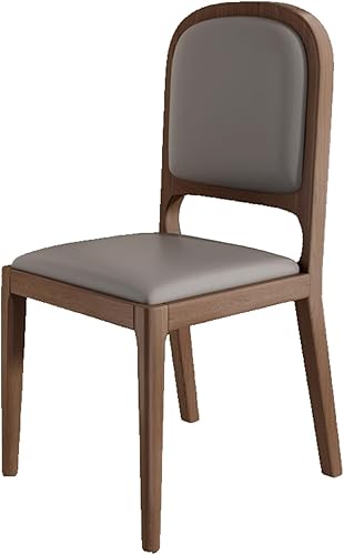 Miniatura 15 de Leather Seat Dining Room Chair with Back, Wooden Dining Chairs Set Kitchen Chair, Dining Room Chairs Armless Seat for Kitchen Living Room