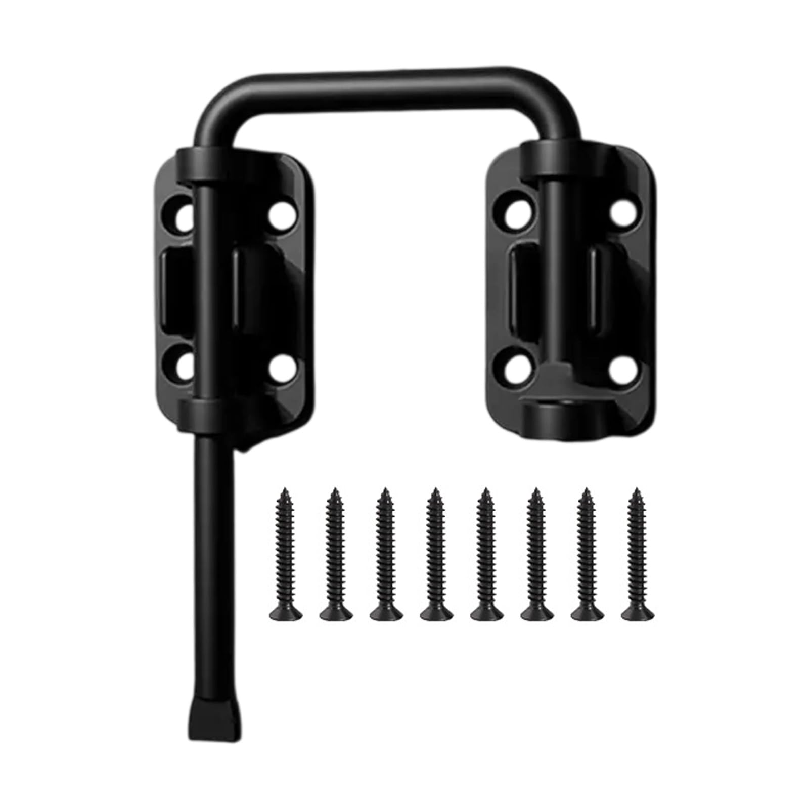 Tertioi Black Door Security Bolt Premium Stainless Steel Matte Rust Resistant Residential Commercial Installation Door Latch