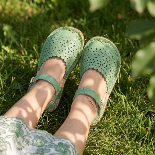 Image of THEE BRON Toddler Floral Cutout Closed Toe Sandals for Girls Breathable Summer Shoes