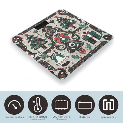 Báscula Digital de Baño con Vidrio Templado y Pantalla LED Clara miniatura 3