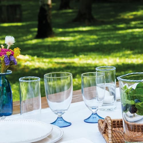 Verres à eau incassables et stables pour éviter la casse sur table