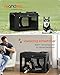 Feandrea Hundebox faltbar, Transportbox Hund, XXXL, Hundetasche, Oxford-Gewebe, Netzstoff, atmungsaktiv tragbar transportabel, Metallrahmen, mit Griffen, Taschen, 102 x 69 x 69 cm, schwarz PDC10H
