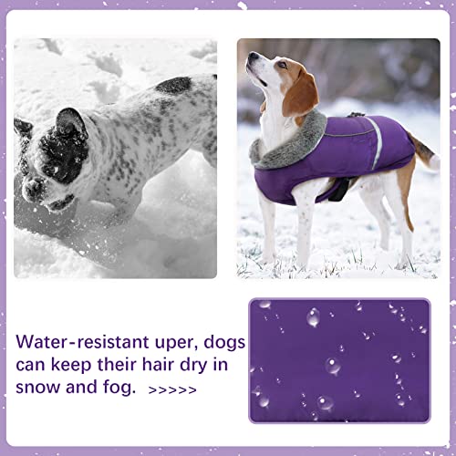 Dog Warm Coat, Doggie Winter Fleece Lining Turtleneck Jacket, Pet Reflective Cold Weather Waterproof Windproof Clothes, Classic Doggy Soft Vest Outfits, Pets Clothing For Small Medium Large Dogs Puppy #TOP7