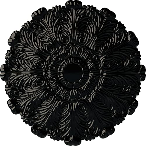 Image of 31 inchOD x 1 1 /2 inchP Durham Ceiling Medallion (Fits Canopies up to 4 1 /4 inch), Hand-Painted Black Pearl