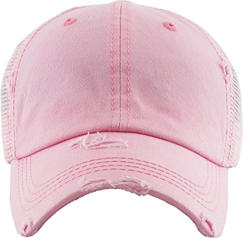 Image of Classic Plain Ponytail Messy High Bun Headwear Adjustable Cotton Trucker Mesh Glitter Hat Baseball Cap