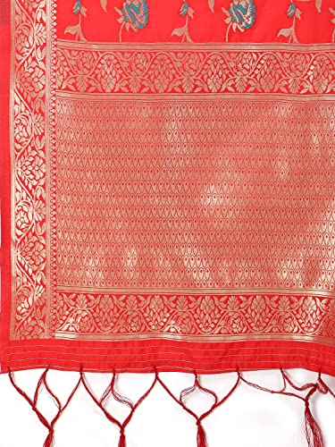 Image of DEVANGI Women's Floral Silk Blend Dupatta