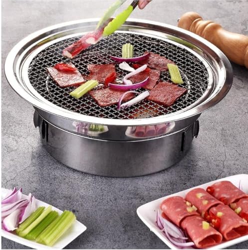 Parrillas de barbacoa de carbón y herramientas para barbacoa al aire libre redondas 3