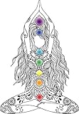 LA STICKERS Yoga Om Chakras Mindfulness Meditation Zen 1 - Sticker Graphic - Auto, Wall, Laptop, Cell, Truck Sticker for Windows, Cars, Trucks