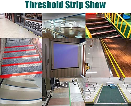 Non-Slip Rubber Floor Trim Strips - Safe Nursery & Bathroom Edge Protector, Cuttable Anti-Collision Threshold Strips, Customizable Size for Easy Installation
