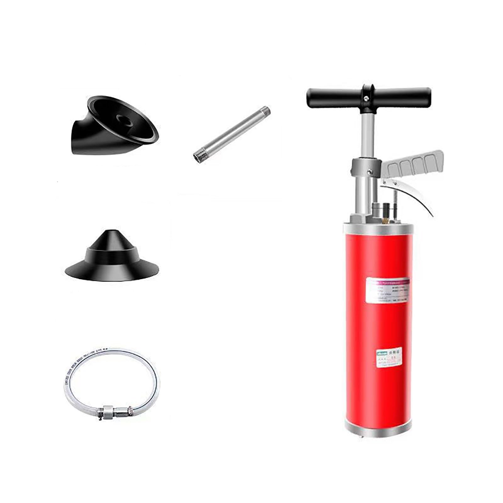 ROMOZ Toilet Unblocker, sturalavandini Alta Pressione per impieghi gravosi, Strumenti per sbloccare Gli scarichi del Bagno,Cucina,lavandino,Doccia e lavandino. Red