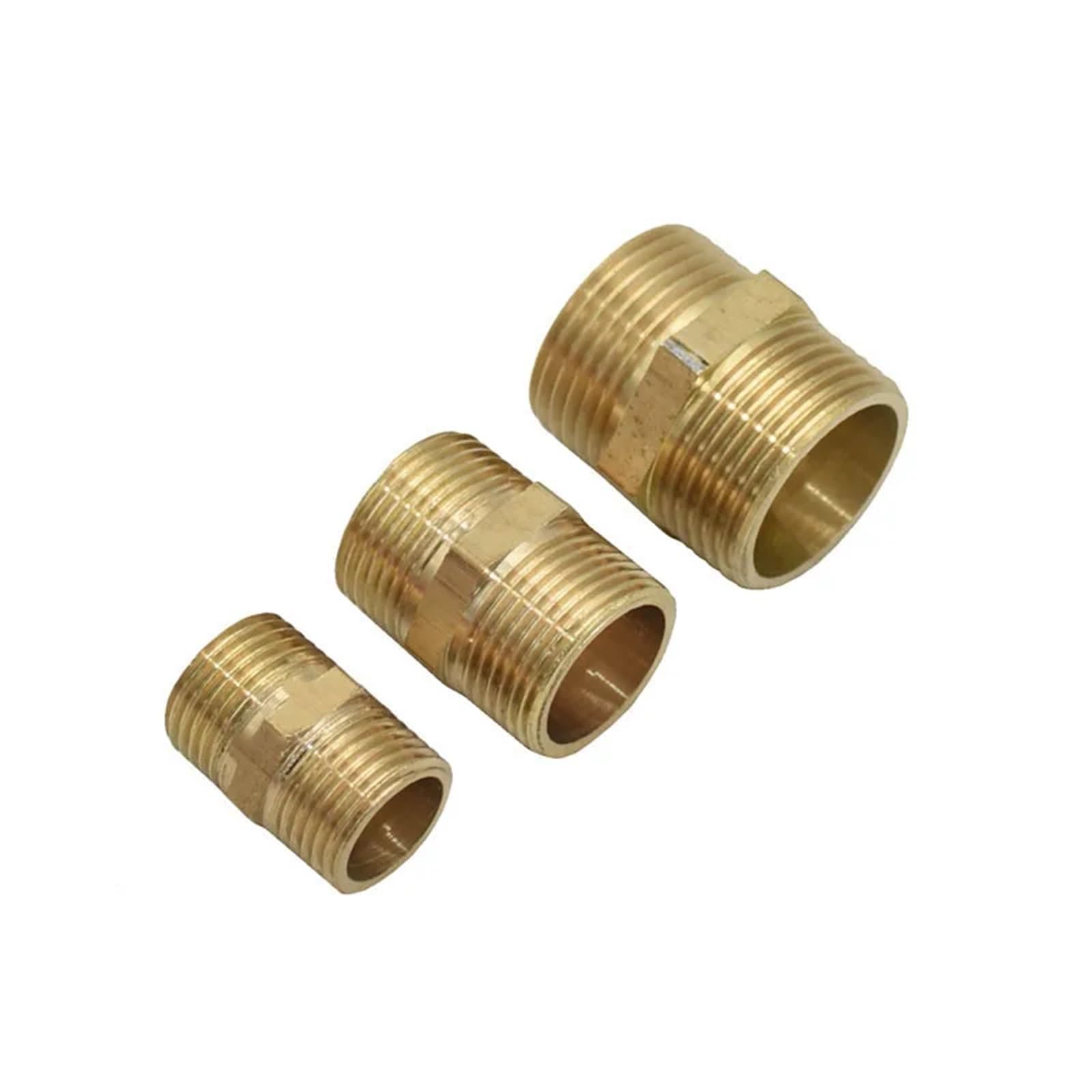 2pcs 1/2" 3/4" 1" Male Brass Threaded Connector Hose Repair 2-Way Hose Tap Fittings Garden Water Tap Connector(G3I4)