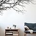 Eersida Large Tree Wall Decal 78 Inch Black Giant Wall Decals Peel and Stick Tree Branches Wall Decal Flowers Wall Stickers Removable Wall Sticker for Home Bedroom Living Room Decor(Tree Style)