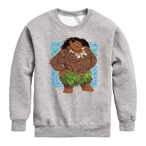 Disney Moana 2 - Maui Tribal - Boys Crew Fleece Sweatshirt