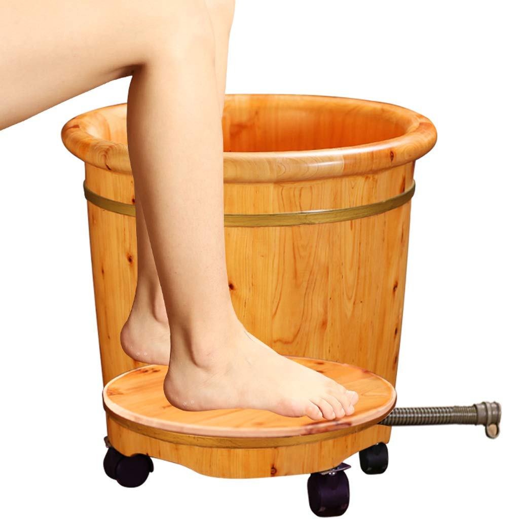 Vaschetta for piedi in legno massello, lavabo in legno, ciotola pedicure