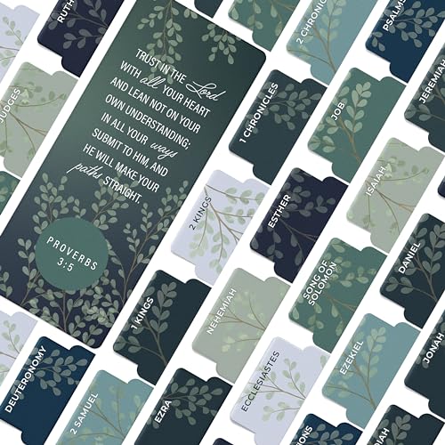 Book Bible Tabs – 100 Soft-Touch, Laminated Bible Tabs for