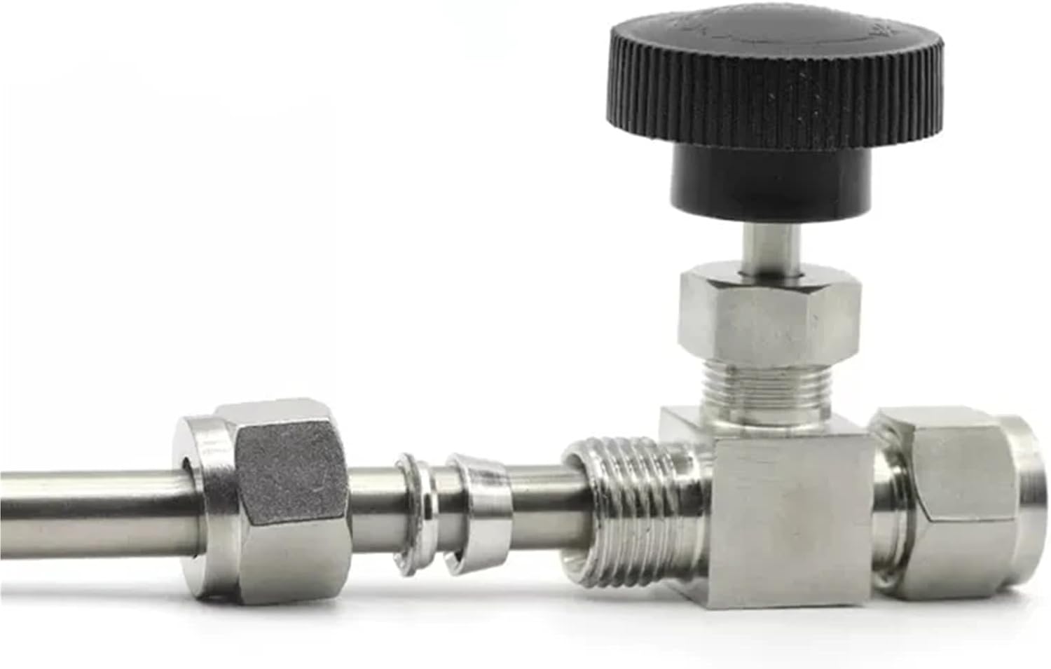 1pc Adjustable needle valve OD 3 4 6 8 10 12 14mm 1/8" 1/4" 3/8" 1/2" Compression Double Ferrule Tube Connector(12mm)