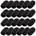 24 Pack Mini Size Microphone Windscreens - Foam Mic Covers for Lapel, Lavalier, and Headset Microphones, Black