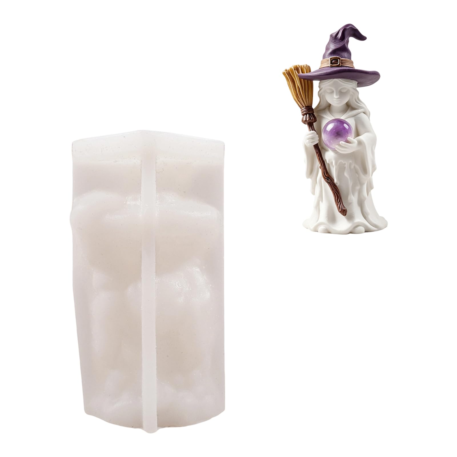 Tsophreniq Witch Shape Silicone Molds for Soap Easy Demolding Halloween Silicone for Resin Casting Elastomer Making Cast