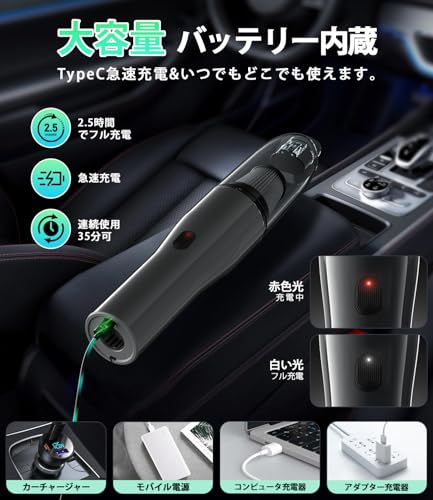 Svoko ハンディクリーナー コードレス 26000Pa DW610 の商品画像 5