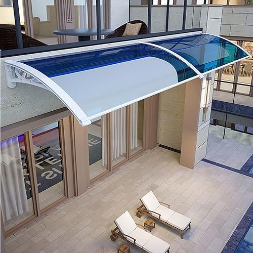 Auvent de porte d'entrée anti-UV en polycarbonate résistant à la pluie et à la neige