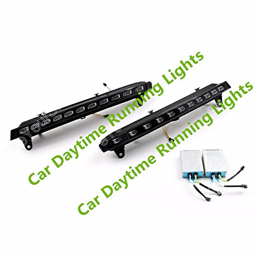 GOWE Samochodowe światła do jazdy dziennej białe LED DRL przeciwmgielne żółte kierunkowskazy dla Audi Q7 07-09 lampa samochodowa stylizacja samochodu