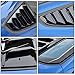 KEWISAUTO Rear & Side Window Louver for Mustang 2015-2024, Windshield Sun Shade Cover Vent GT Lambo Style for Ford Mustang 2015 2016 2017 2018 2019 2020 2021 2022 2023 2024 (Glossy Black)