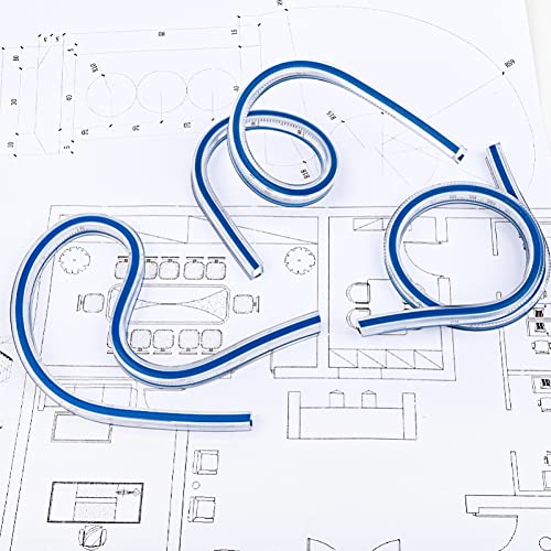 Flexible Curve Ruler Set for Drawing and Sewing