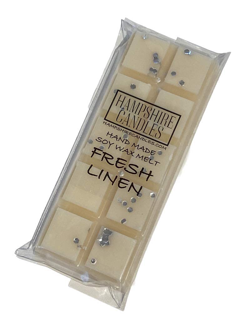 Fresh Linen Wax Melts | Strong Scented | Natural Soy Wax | Handmade Snap Bar (1 Bar)